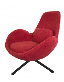 SPACE - Contemporary armchair in red velvet