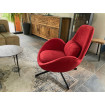 Fauteuil Space velours rouge