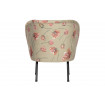 VOGUE - Beige floral velvet armchair