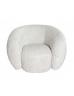 MOON - Armchair in white Teddy fabric