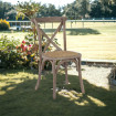 BISTROT - Chaise de table empilable en chêne