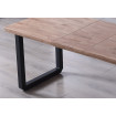 MATIKA - Table de repas extensible bois et acier