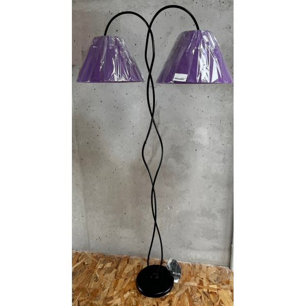 DUO - Stehleuchte mit 2 violetten Schirmen
