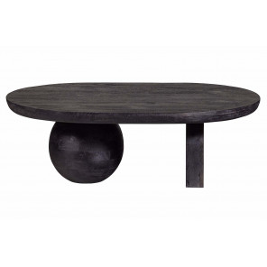 BAROC - Round black coffee table