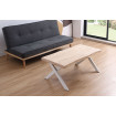 MATIKA 2 - Wood and steel lift-up white coffee table W120