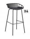 PALMA - 4 black bar stool