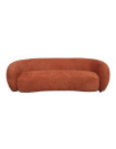 MOON - 3-seater sofa in rust-colored bouclé fabric