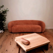 MOON - Orange Fabric 3 Seaters Sofa