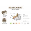 STATEMENT - Grey Eco Leather 3 Seater Sofa