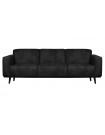 STATEMENT - Black eco Leather 3 Seater Sofa