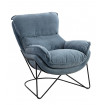 EASY - Sessel aus blauem Samt