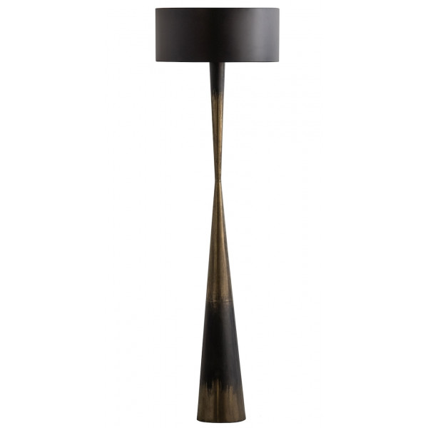 BLACKOUT TOO - Stehlampe aus schwarzem und goldenem Metall
