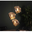SMOCKY - Hanging lamp 4 globes in smoked glass