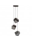 GLOSS - Hanging lamp with 3 chromed glass globes