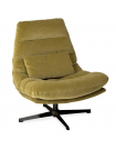 WILMINGTON - Green velvet swivel armchair