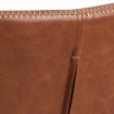 BOSTON - Chaise design aspect cuir marron mathi
