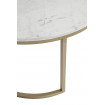 MARBLE - Set de 2 tables rondes en acier et marbre blanc