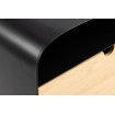 MILA - Chevet acier noir et bamboo