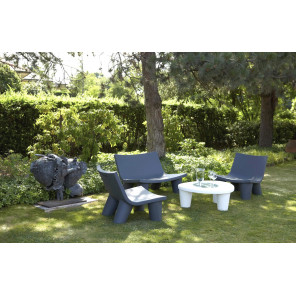 Conjunto de muebles de jardín Slide Gris-blanco