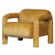 LENNY - Design-Sessel aus ockerfarbenem Samt