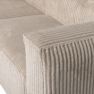 BEAN - Left corner sofa 5 seats beige velvet L305