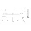 RODEO - Vintage 3-Sitzer-Sofa aus Leder, schwarz