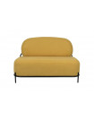 POLLY - Small yellow fabric sofa