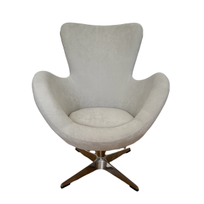 COCOON - Design-Sessel aus perlgrauem Samt