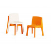 Q4 - Lot de 2 chaises orange d'extérieur Slide