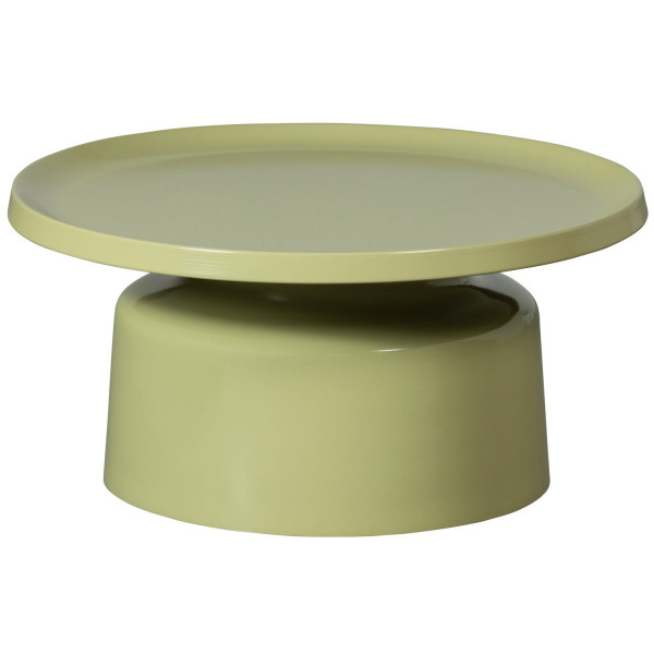 DUUK - Table basse ronde en aluminium vert D 74