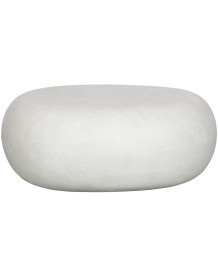 PEBBLE - Table basse aspect béton blanc