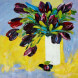 Oil painting Black Tulips