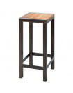 CHENE - Sturdy steel and oak stool
