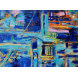 Abstraktes Gemälde Azur