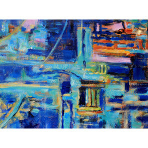 Abstraktes Gemälde Azur