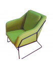 NARVIK - Nordic green fabric armchair