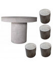 BETON - Grey concrete dining set