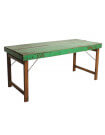VINTAGE - Mesa plegable de madera verde