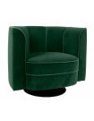 FLOWER - Art Deco green velvet armchair