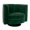 FLOWER - Art-Deco-Sessel aus Samt, grünem