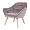 Fauteuil velours Sames taupe