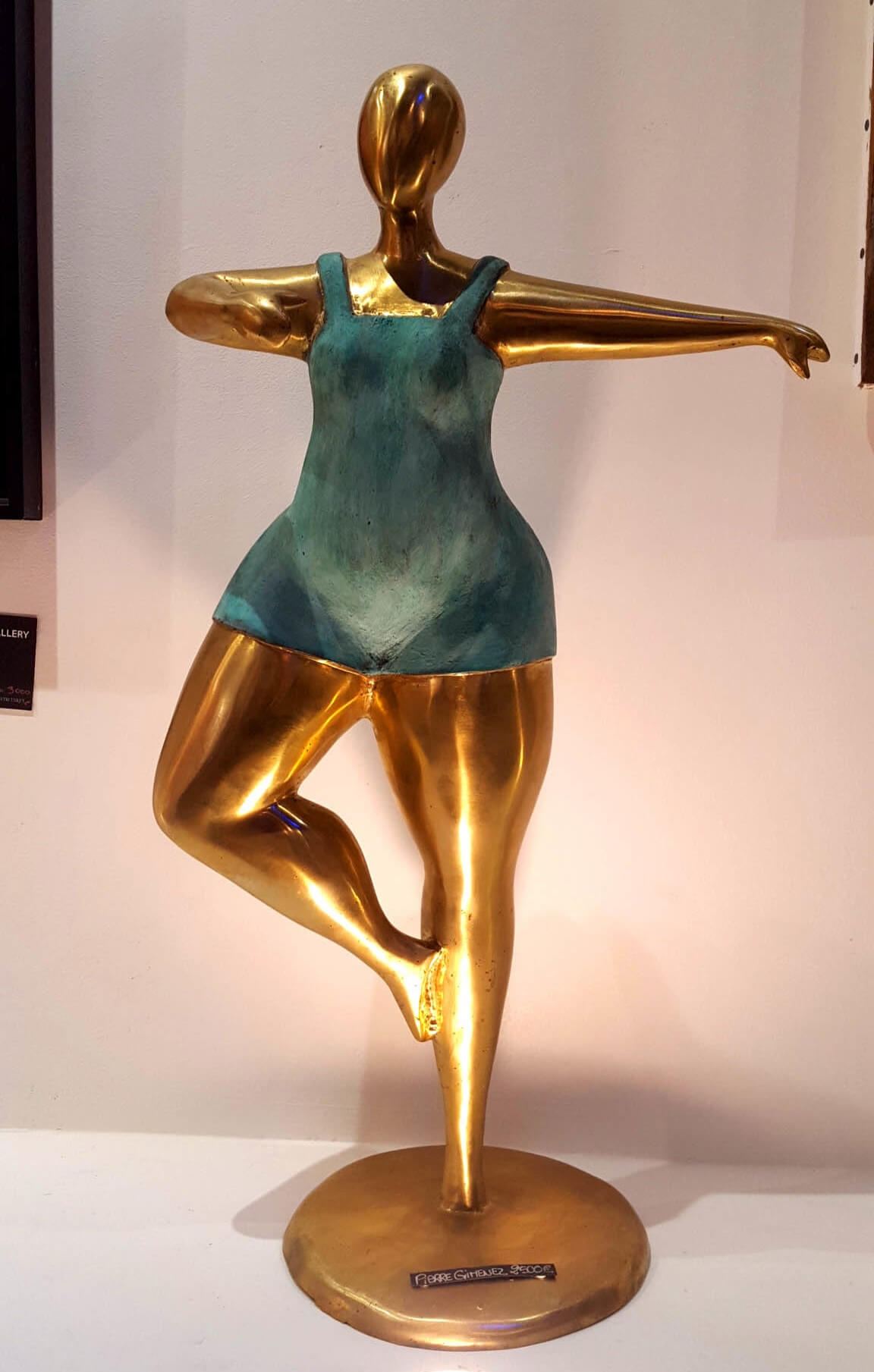 Statue en bronze La Danseuse : oeuvre d'art signée du sculpteur Pierre