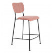 Pink Velvet counter stool Benson Zuiver