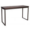 NEVADA - Tavolo da bar 180 cm acciaio/legno massiccio scuro