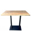 OLDWOOD - Table haute avec plateau effet bois vieilli