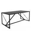 STEEL - Dining/desk table black Steel
