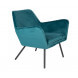 ALABAMA - Comfortable lounge chair in blue velvet