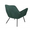 Green velvet arm chair-back