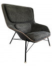 ROCKWELL - Design-Sessel aus grauem Stoff