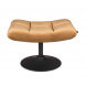 HOCKER - Gold velvet footstool